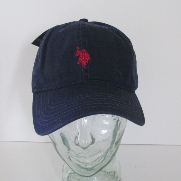 US POLO ASSN. Women's Navy Adjustable Strap Red Logo Baseball Hat - NWT - Picture 2 of 5